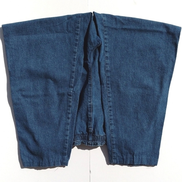 Dockers 90's Vintage Pleated Dark Wash High Rise Tapered Ankle Cut Mom Jeans 12 - Picture 4 of 14